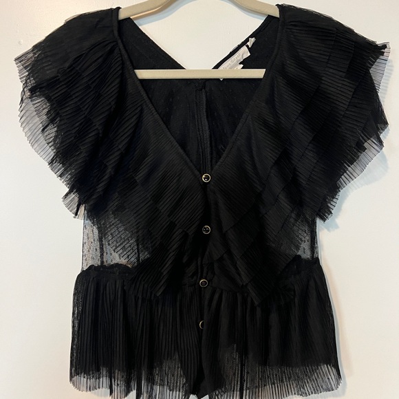Anthropologie Tops - BLACK GOING OUT TOP